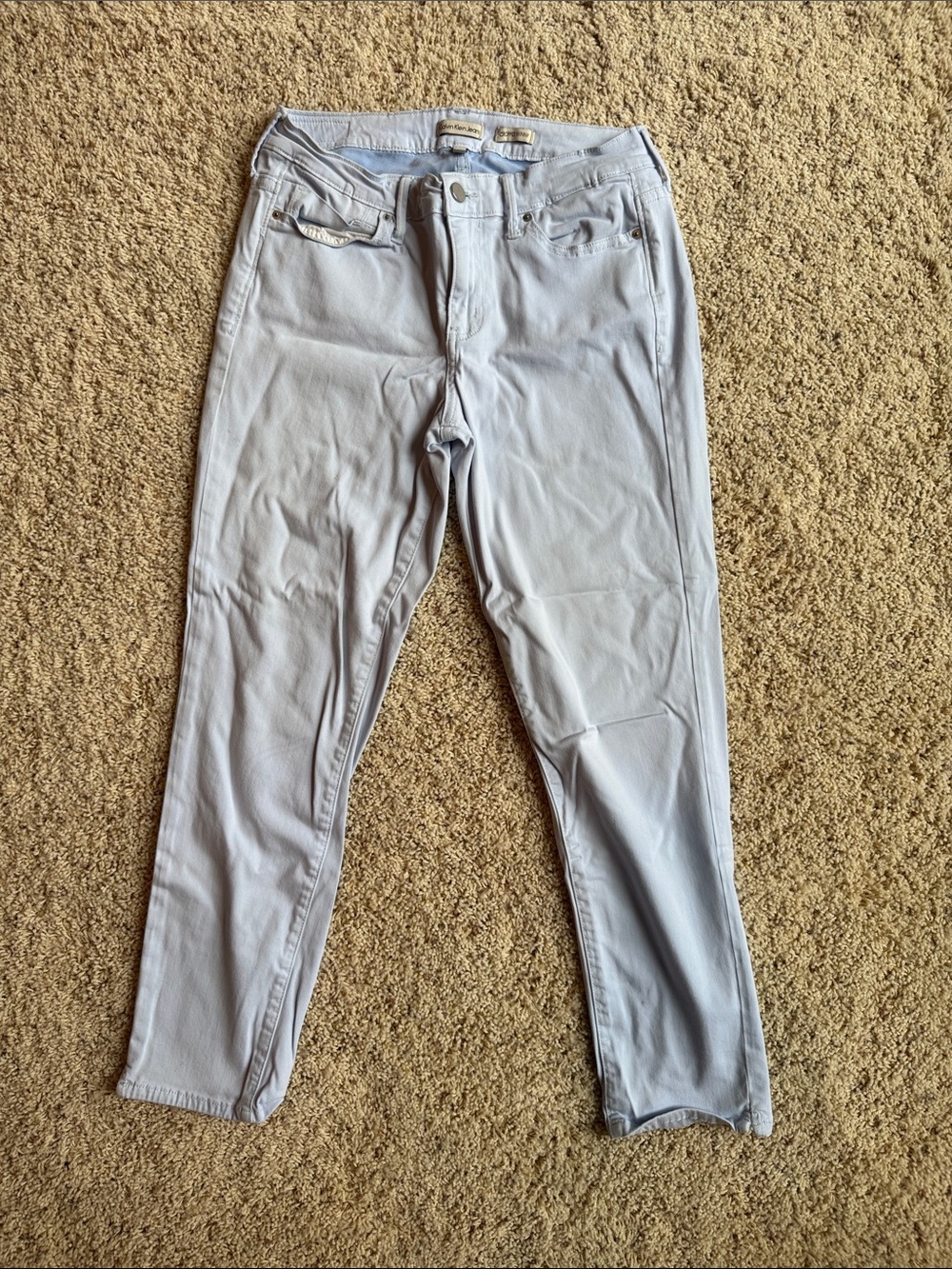 Calvin Klein Women’s Light Blue Cropped Skinny Fit Jeans